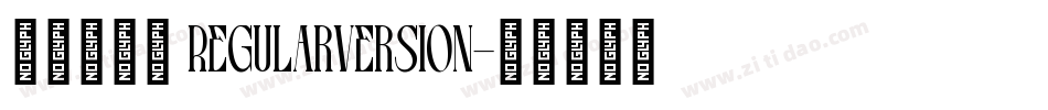 汉文行海書 RegularVersion字体转换